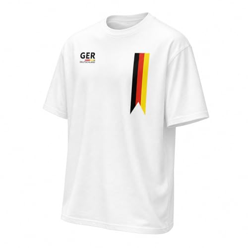 Maillot Allemagne Coupe du Monde 2026 T-Shirt - pour Le Championnat du Monde de Football Germany - Unisexe & Extra Doux - Homme & Femme, Blanc, L
