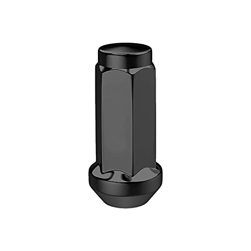 Image of 24PCS 14X2.0 1.77 inch Bulge Acorn Lug Nuts Compatible with 04-14 Ford F-150 Expedition M14X2, Black