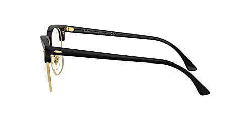 Ray-Ban Rb3016 Clubmaster Square Blue Light Filtering Everglasses, Shiny Black/Clear To Grey Photochromic, 51 Mm #TOP3