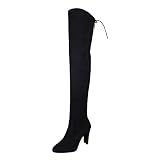 ✿✿ botas mujer cuero tacón bloque largo botas altas otoño zapatos de mujer cuña señoras botines calzado botas de mujer otoño invierno tacon bajo zapatos largas botas forrado de piel antideslizante cómodo cremallera hebilla