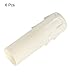 PATIKIL 30x100mm Candle Socket Covers, 6 Pack Plastic Sleeves Candelabra Base Accessories for European-Style Chandelier, White
