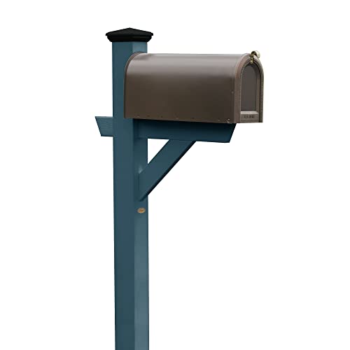 highwood AD-MLBX1-NBE Hazleton Mailbox Post, Nantucket Blue