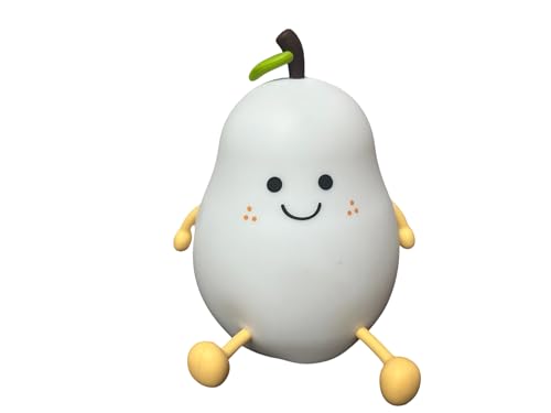 Image of Cute Pear Shaped Table Lamp, Decorative Night Light for Living Room, Cartoon Character Style