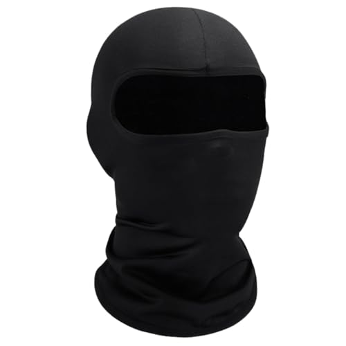Máscara de pasamontañas, Bufanda de Verano para el Cuello, Protector UV, Bufanda de esquí para Motocicleta Hombre y Mujer(negro)