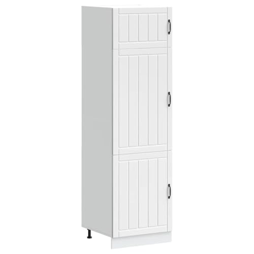 Jiangboyue-853867 Lucca - Armario de cocina de madera de ingeniería blanca