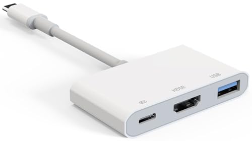3in1 USB-C iPhone HDMI ϊA_v^ ^Cvc iPhone16/15p hdmi type-c ϊ P[u 4Ko [d f[^] xȂo X}zerɉf S҂Ɍ iOS/iPad/MacBook/A