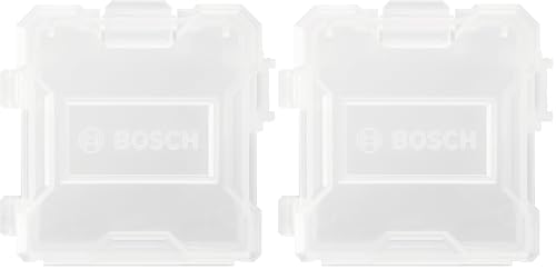 Image of BOSCH CCSBOXX 3 In. Clear Storage Box with Latch for Custom Case System for Storing Bits, Screws, Bolts and More (Pack of 2)