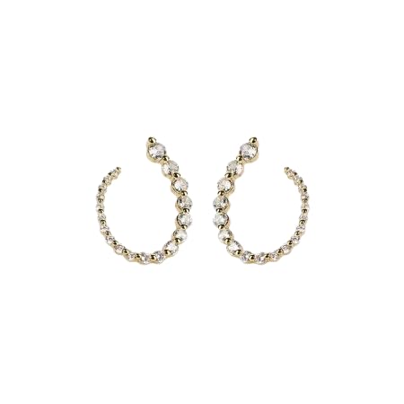 AMALFA� 18K Gold Plated Brass Audrey Zircon Western Style Shiny Sparkling Fashionable Stud Earrings For Women And Girls (B0D6R4TFJ9) Amazon Price History, Amazon Price Tracker