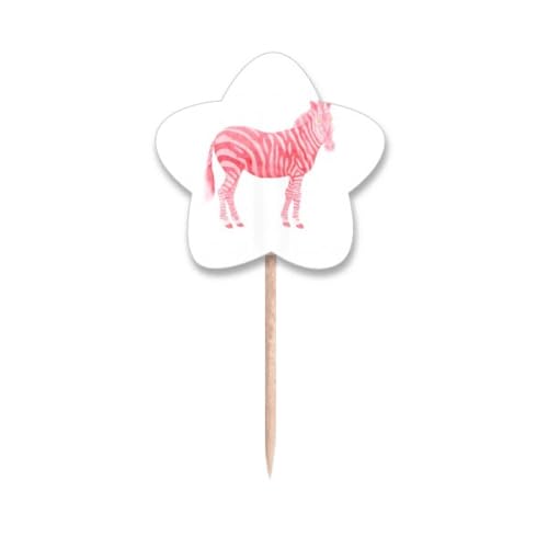 Étiquettes cupcake haut de gamme drapeaux étoiles et cure-dents en péril animaux rouges Pinto