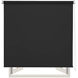 Estor Negro RESTAR Estor Enrollable Opaco 100% Blackout| Fácil de Instalar | 90x200cm, Negro | Estores para Ventanas y Puertas | Aislante Calor y Frío