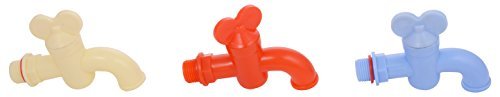 SHRUTI Mix Color Routine Pan Design Plastic Bib Cock/PVC Tap (15mm-1/2") - 12 piece pack-1345 1