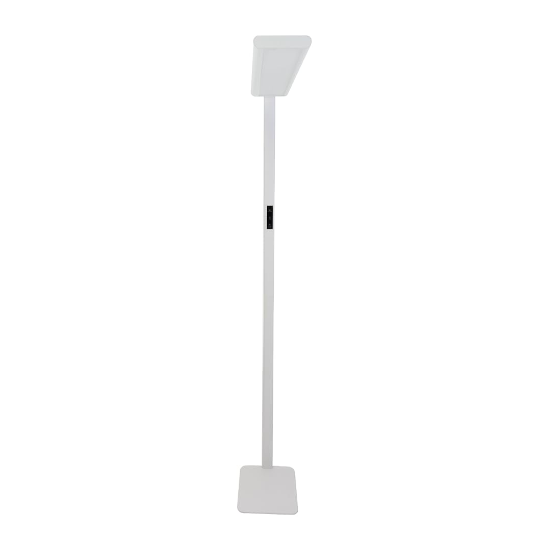 LUXULA LED Büro-Stehleuchte dimmbar, 60 W 3500 lm, 4000K Neutralweiß, Up/Downlight, UGR<16, CRI98, Touchbedienung, blendfreies Licht, Monitor, Büro, Arbeitszimmer, Homeoffice, modernes Design, Weiß