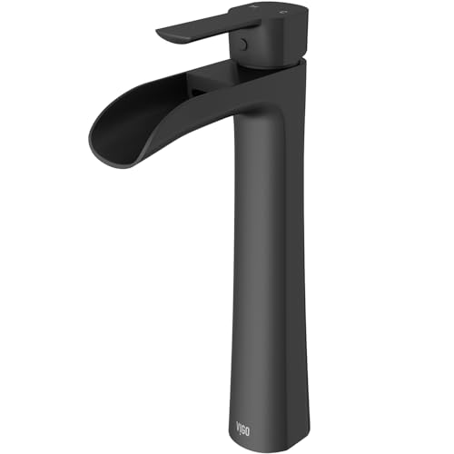 Product Image of the VIGO Niko 11'' H Single Handle Single-Hole Bathroom Vessel Faucet in Matte Black-VG03024MB