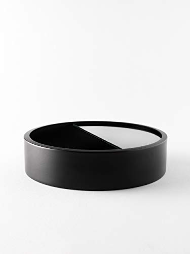Modern Round Wall Planter, Indoor Glass Succulent Planter For Faux Plants, Herb, Artificial Flowers Small Cactus, Décor For Balcony, Room And Patio Décor - Black,2'' Deep, Half Glasses #TOP4