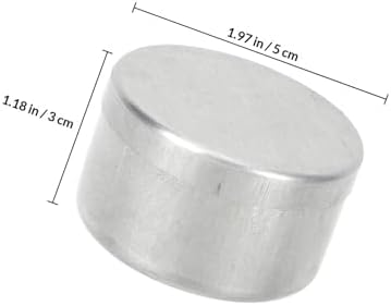 NUOBESTY 9 adet yuvarlak alüminyum numune tartım kavanozu, kapaklı, çok fonksiyonlu metal saklama kabı, laboratuvar ve sınıf için - Görsel 2