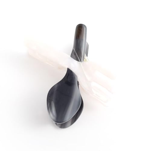 Knife and Fork Acetate Hair Claw, Personalized Hair Clip for Women Gift, Black and Translucent