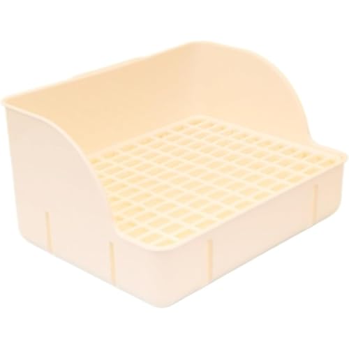 GrnArt うさぎ トイレ ペットケージ トイレ 豚 小便器 ペットケージ 小便器 大 うさぎ用品 ハムスター うさぎ ジンジャーブレッド モルモット うさぎ 大便器 転倒防止トレータイプ 専用トイレ トイレ用トイレ (ホワイト)