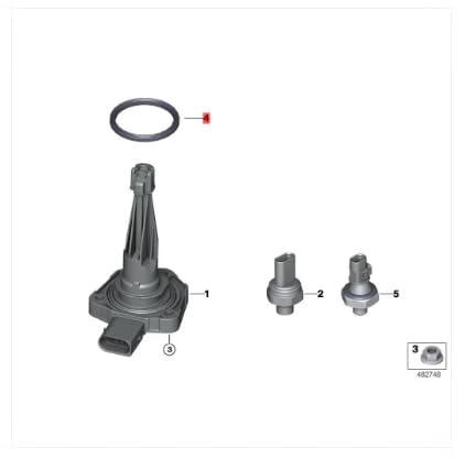 Image of LINK-LOCK Engine Oil Level Sensor Gasket Seal Ring 12617604790 12618699944 for BMW N20 B48 Engine 1 Series 3 Series 5series X1 X3 X4 X5 X6 Z4 F15 F16 F25 F35 F10 F20 F34 520 I525i528iii120i