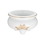 仏具のマルエス(Maruesu) マルエス 御仏具 白上金ハス香炉 3.0寸 10S093-3 ホワイト