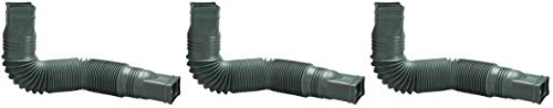 Flex-Drain 85011 Downspout Extension, Green (Three Pack)