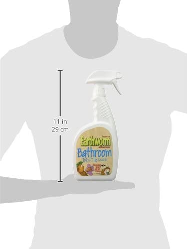 Earthworm Bathroom Tub & Tile Cleaner - Natural Enzymes, Safer for Family, Environmentally Responsible, Fragrance Free Spray - 22 oz
