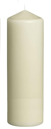 Church Altar Candle Pillar Large Round Table Candles Long Burn Time 25cm(L) Long x 8cm (W) (1 Pack)