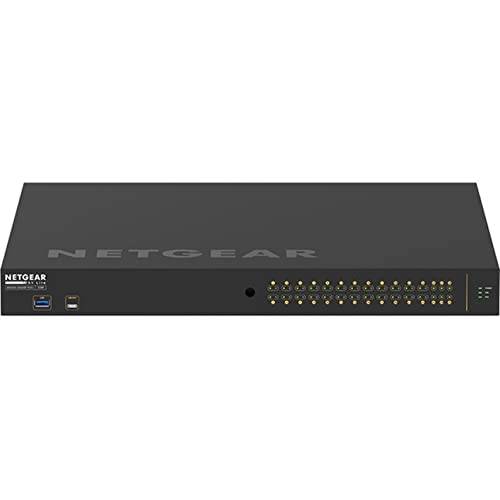 Image of NETGEAR AV Line M4250-26G4XF-PoE+ 24 Port Switch GSM4230PX-100NAS | L3 Managed | 24x1G PoE+ 480W, 2x1G, 4x1G /10G SFP+ | Rack-Mountable | Cloud Care's 3 Year Warranty SupportPlus Included
