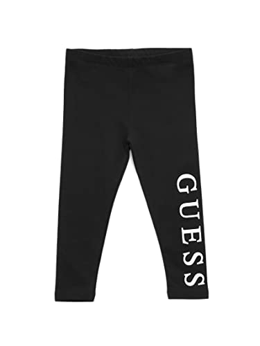 GUESS Girls' Big Vertical Logo Organic Stretch Jersey Leggings