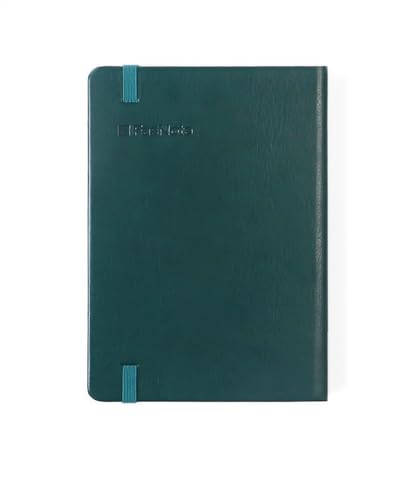 Image of A6 Professional Notebook, 160 Lined Pages, 100 GSM Thick Paper, Premium PU Leather Hardcover, Includes 2025 Annual Planning Card, Dark Green