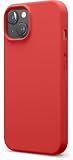 Generico Cover Antiurto in Silicone Liquido per iPhone 13 da 6,1 Pollici, Protezione Completa a 3 Strati con rivestimento interna in microfibra Nera (Rosso)