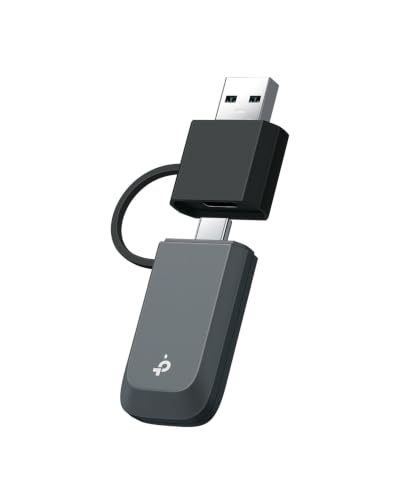 Image of TP-Link AXE5400 Tri-Band Wi-Fi 6E USB Adapter - Archer TXE70U | Wi-Fi 6E Technology | 5.4 Gbps | Plug-and-Play | USB-C /USB-A Design| WPA3 Security | SuperSpeed USB 3.0 | Windows 10 /11