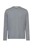 camel active Herren Langarmshirt mit Rundhalsausschnitt und flexiblem Stretch Sturmblau, Menswear-M
