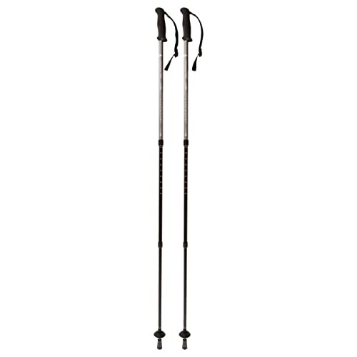 Trespass Transduo Lightweight Twin Pack Collapsible Walking Hiking Pole,WhiteSet 67-145cm, White