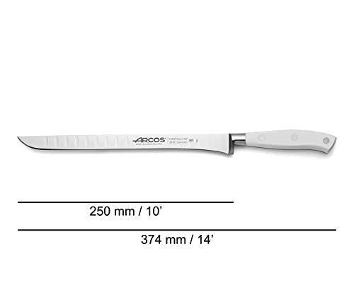 Couteau à jambon Arcos Riviera blanc de 250 mm en acier Nitrum - 3