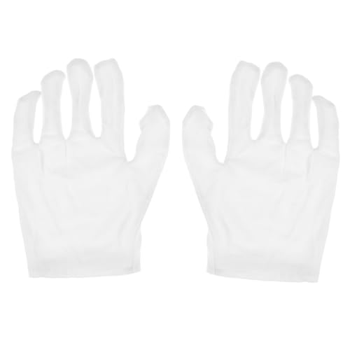 FOYTOKI White Moisturizing Spa Gloves Exfoliating Mitts for Hand Moisturizing Care