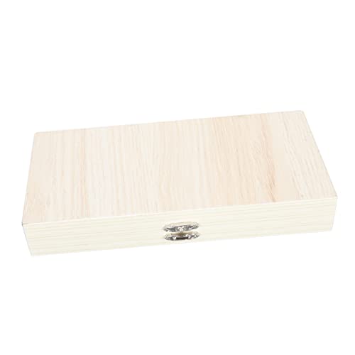 HOMOCONO Box Slice Wooden Box Slide for Slide Case Mini Terrarium Mini Containers Slide Holder Mini Frames Handheld Microscope Slide Storage Holder Khaki Metal