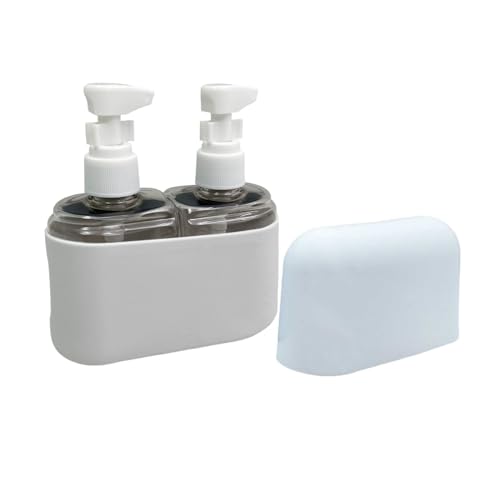 ルナリ トラベルボトル 100ml 2本セット 収納ケース付 詰め替え 容器 漏れ防止 旅行 ジム 小分け クリア ケース グレー (グレー)