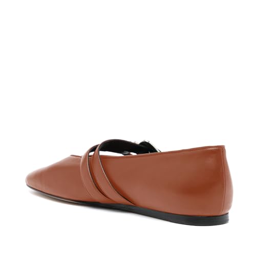 sarawill Women's Mary Janes Closed Round Toe Ballet Flats Double Buckle Strap Casual Shopping Comfortable Work Office Flat Shoes for Women3