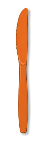 Creative Converting 10614 Sunkissed Orange Plastic Knives, 24 pcs