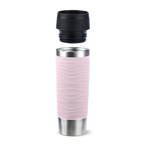 Emsa N20227 Travel Mug Wave Isolierbecher 0,5 Liter, neuer Komfort-Schraubverschluss, Edelstahl, 6h heiß und 12h kühl, 100% dicht… – Ansicht 6