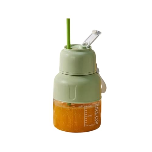 Poderoso Licuadora portátil de plástico, 12 cuchillas, taza pequeña, exprimidor portátil recargable for batidos, mezcla de hielo, jugo compacto(Groen)