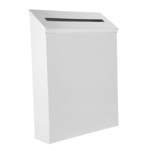 UKCOCO Buzón de hierro montado en la pared para uso al aire libre, elegante caja con ample Storage para decoración y acabado funcional