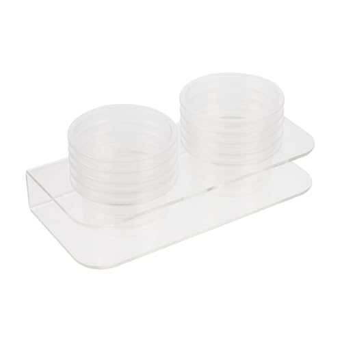 CIYODO 吸盤付き透明爬虫類用給餌盆 点 食器付き 爬虫類給餌 水入れ用ボウル 簡単取り付け お手入れ簡単 カメレオン トカゲに 実用的で耐久