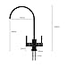 1/4'' Double Holes Sink Faucet Tap Black Reverse Osmosis RO Drinking Water Filter Kitchen Faucet Tool Fast Installation KF209
