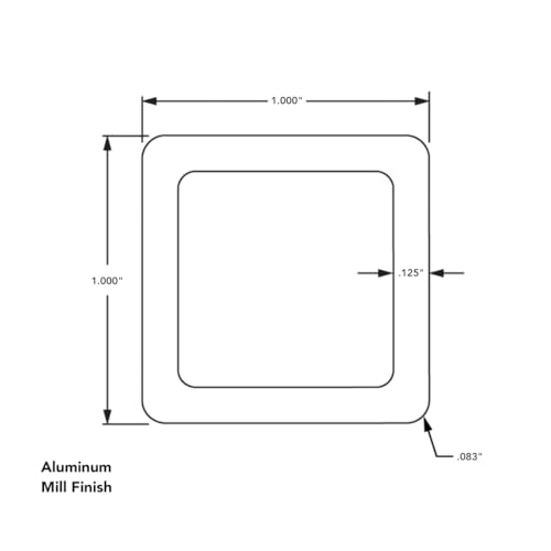 80/20 8111-PARENT 8020, 8111, 1 Inch X 1 Inch Structural Square Aluminum Tube thumb #1