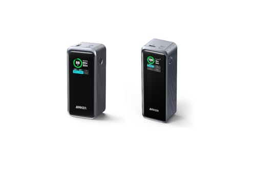 Anker Prime Power Bank, 27,650mAh 3-Port 250W Portable Charger (99.54Wh) Smart App Prime Power Bank, 20,000mAh Portable Charger with 200W Output, Smart Digital Display