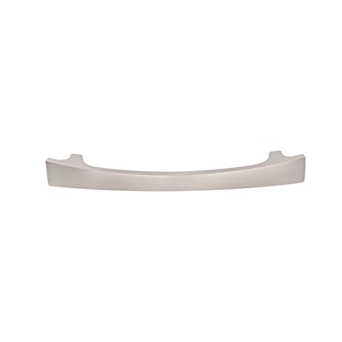 Image of Modern Curved Cabinet Handle Pull, 5 inch Center to Center, 6.4 inch Length, Satin Nickel Finish, 50 Pieces