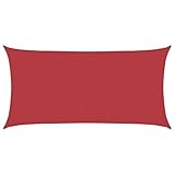 vidaXL Sonnensegel Sonnenschutz Windschutz Sonnendach UV Schutz Sonnenschutzsegel Schattenspender Garten Terrasse Balkon 160g/m² Rot 2x4m HDPE