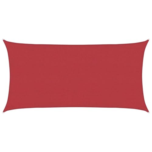 vidaXL Sonnensegel Sonnenschutz Windschutz Sonnendach UV Schutz Sonnenschutzsegel Schattenspender Garten Terrasse Balkon 160g/m² Rot 2x4m HDPE