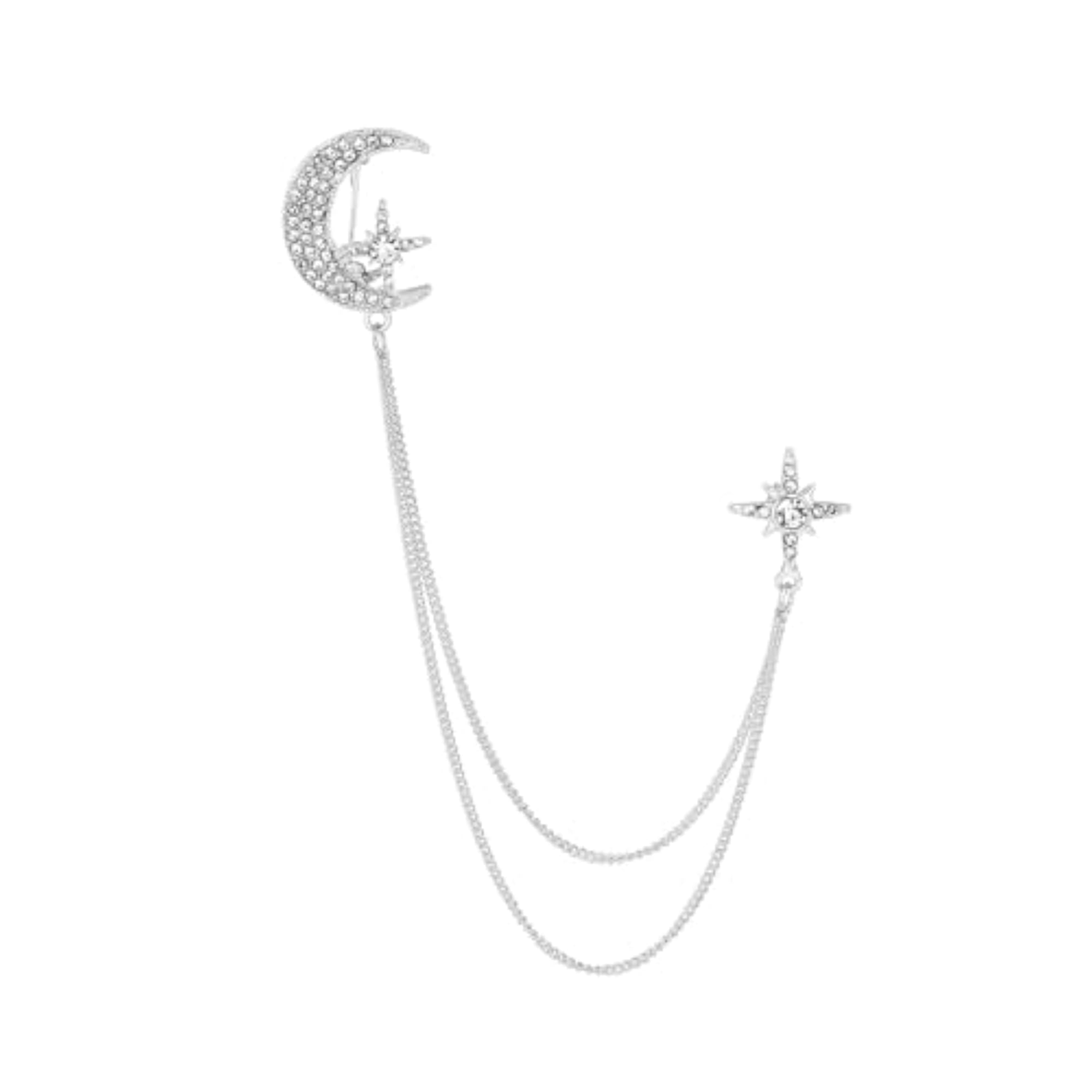 Chic Tassel Chain Brooch for Men, Durable Design